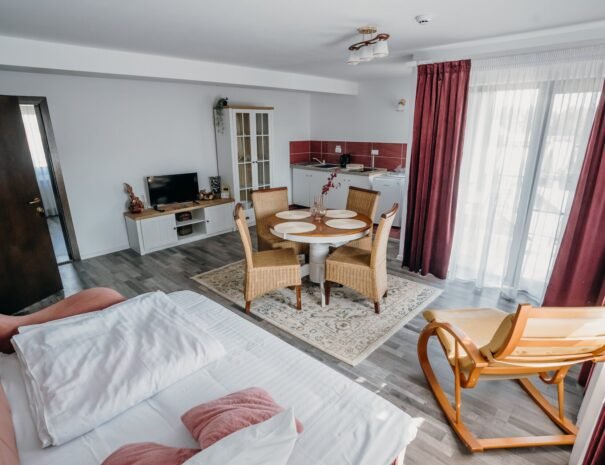 Casa Danei - Brașov - Camera matrimonială - living