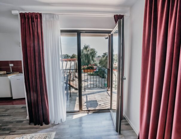 Casa Danei - Brașov - Camera matrimonială - vedere spre terasă