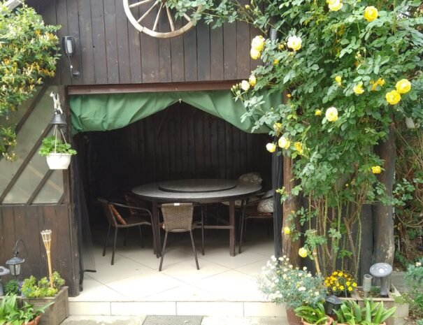 Casa Danei - Brașov - terasă cu flori